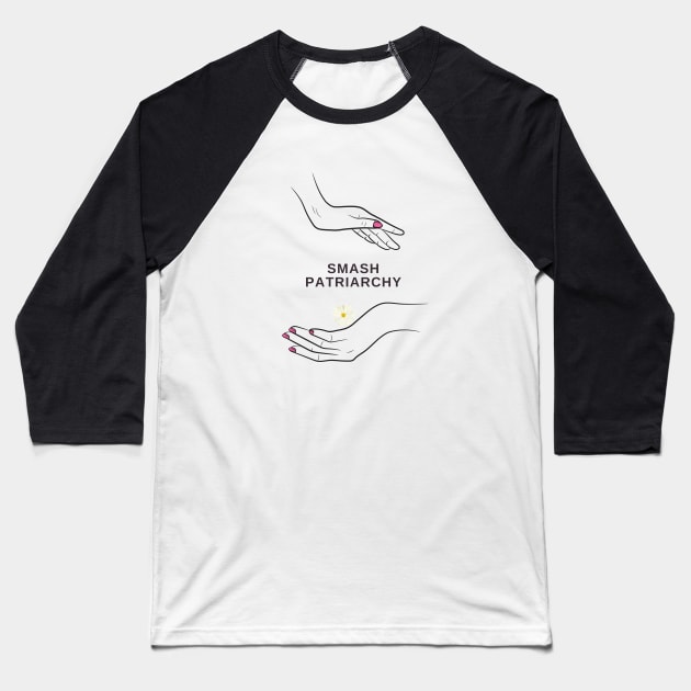 Smash Patriarchy Baseball T-Shirt by Bohemian Designer